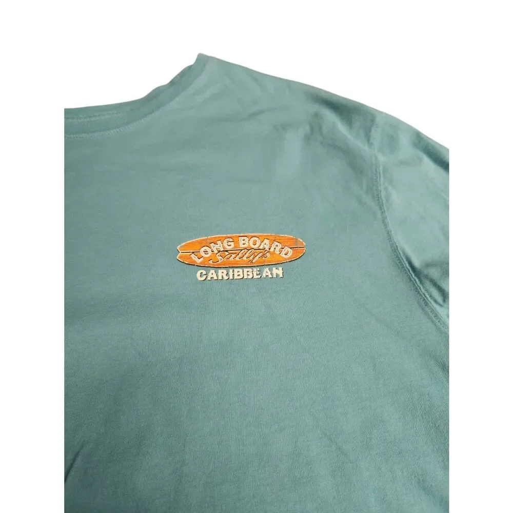 Caribbean Tropical Blue Long Board Sally's Short Sleeve Shirt Sale 5 for 25